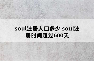 soul注册人口多少 soul注册时间超过600天